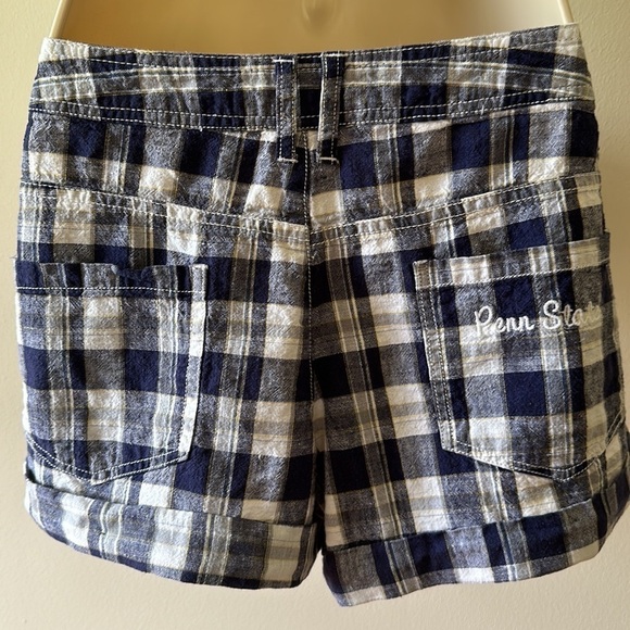 Penn State PSU Nittany Lion’s Plaid Linen/Cotton Blend Drawstring Shorts Size 11 - Picture 5 of 11